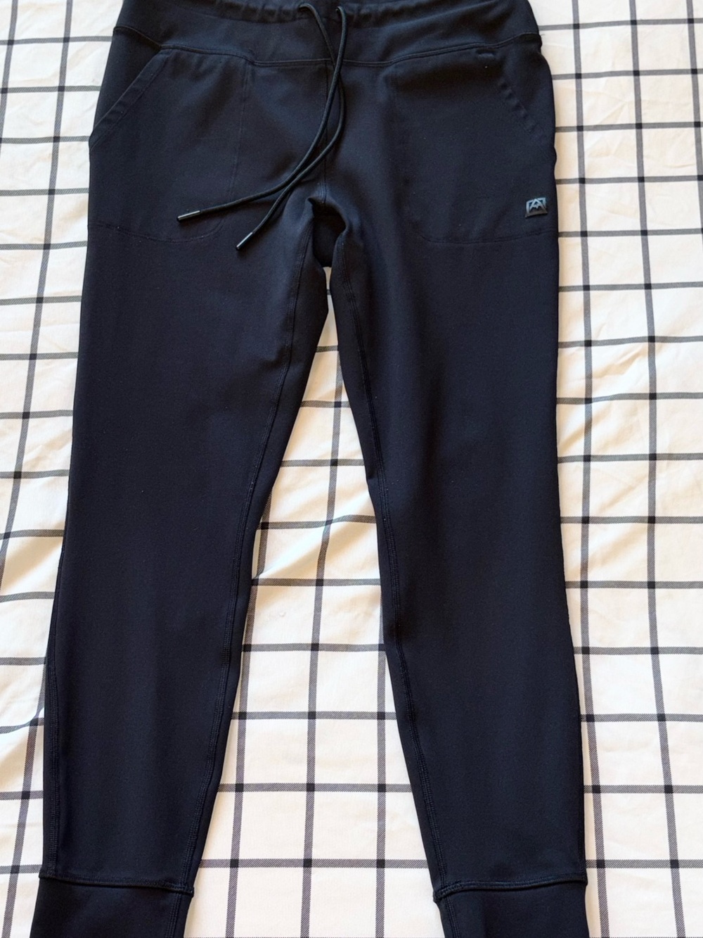 Avalanche Black Slim Jogger Pants with Drawstring